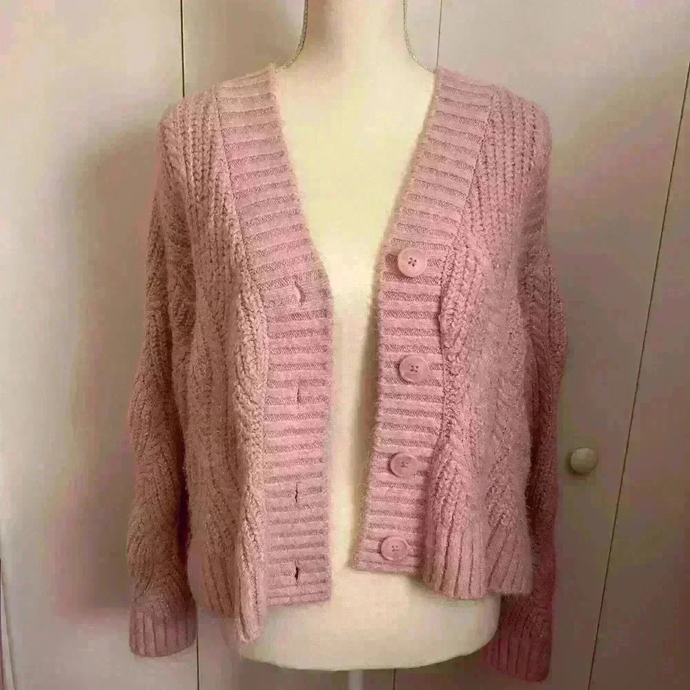 Pink universal thread sweater top cradigan - Picture 9 of 11